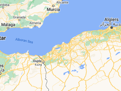 Map showing location of Oran (35.69111, -0.64167)
