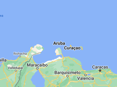 Map showing location of Oranjestad (12.52398, -70.02703)