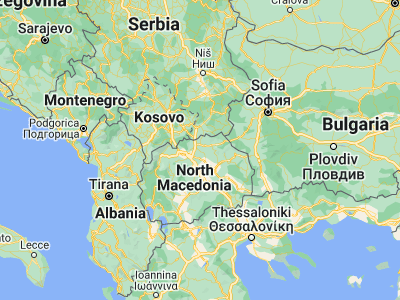 Map showing location of Орашац (42.0625, 21.79972)