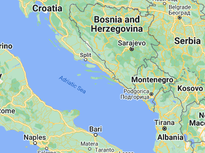 Map showing location of Orebić (42.98556, 17.17472)