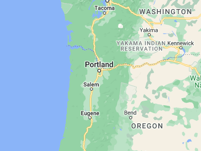Map showing location of Oregon City (45.35734, -122.60676)