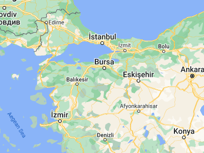 Map showing location of Orhaneli (39.90333, 28.99056)