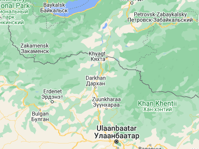 Map showing location of Orhon (49.8325, 106.13639)