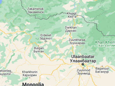 Map showing location of Orhontuul (48.94972, 104.97583)