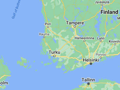 Map showing location of Oripää (60.85, 22.68333)
