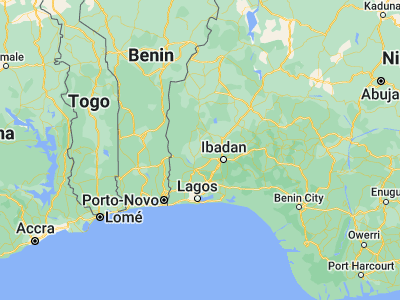 Map showing location of Orita Eruwa (7.55, 3.43333)