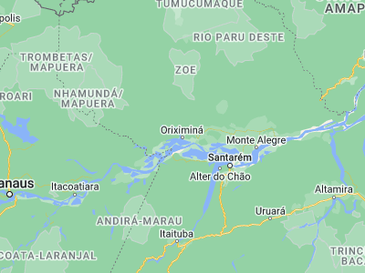 Map showing location of Oriximiná (-1.76556, -55.86611)