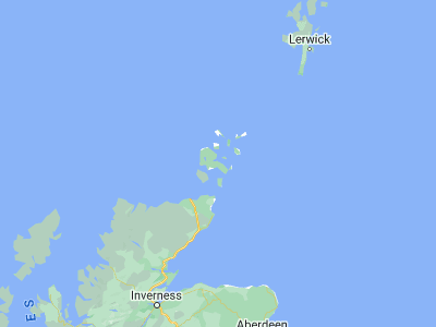 Map showing location of Orkney (58.98465, -2.95953)