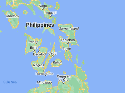 Map showing location of Ormoc (11.00639, 124.6075)