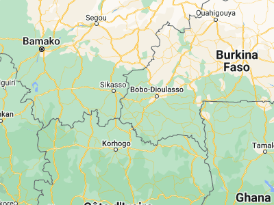 Map showing location of Orodara (10.94917, -4.93417)