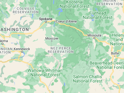 Map showing location of Orofino (46.47935, -116.25514)