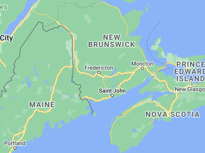 Map showing location of Oromocto (45.83512, -66.47917)