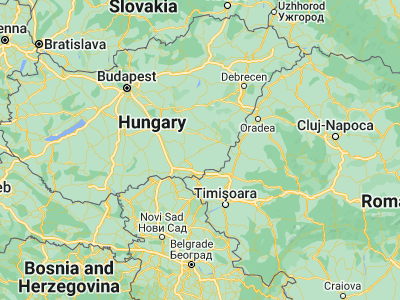 Map showing location of Orosháza (46.56667, 20.66667)