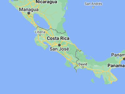 Map showing location of Orosí (9.79617, -83.85383)