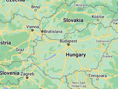 Map showing location of Oroszlány (47.48671, 18.31225)