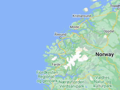 Map showing location of Ørsta (62.2029, 6.12722)