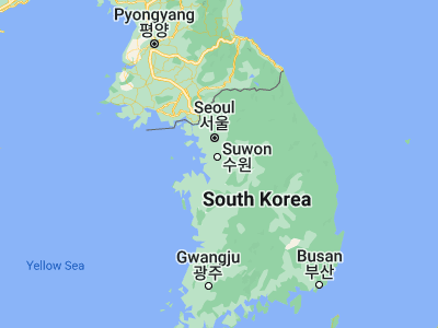 Map showing location of Osan (37.15222, 127.07056)