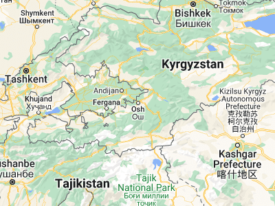 Map showing location of Osh (40.51506, 72.80826)