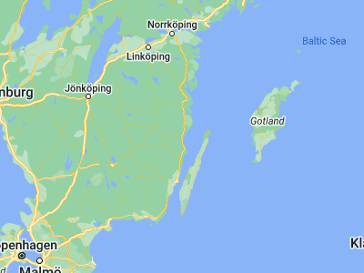 Map showing location of Oskarshamn (57.26455, 16.44837)