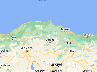 Map showing location of Osmancık (40.97818, 34.8047)
