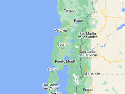 Map showing location of Osorno (-40.56667, -73.15)