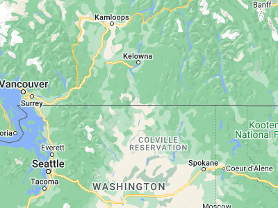 Map showing location of Osoyoos (49.03306, -119.45237)