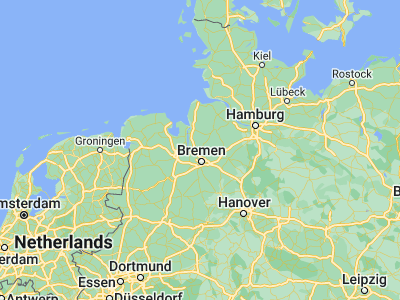 Map showing location of Osterholz-Scharmbeck (53.22698, 8.79528)