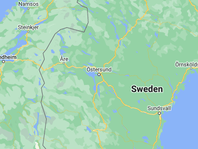 Map showing location of Östersund (63.1792, 14.63566)