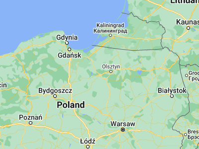 Map showing location of Ostróda (53.69671, 19.96486)