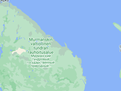Map showing location of Ostrovnoy (68.05306, 39.51306)