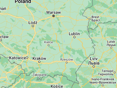 Map showing location of Ostrowiec Świętokrzyski (50.92936, 21.38525)