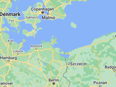Map showing location of Ostseebad Göhren (54.3414, 13.73823)