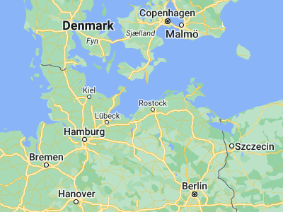 Map showing location of Ostseebad Kühlungsborn (54.15035, 11.75994)