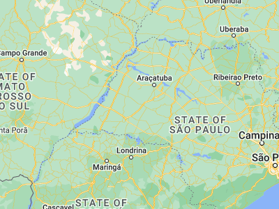 Map showing location of Osvaldo Cruz (-21.79667, -50.87861)