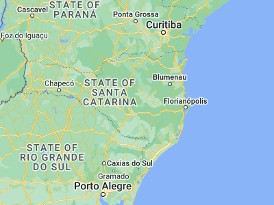 Map showing location of Otacílio Costa (-27.48306, -50.12194)