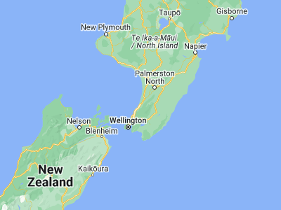 Map showing location of Otaki (-40.75833, 175.15)