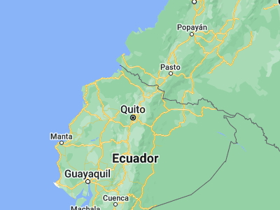 Map showing location of Otavalo (0.23333, -78.26667)