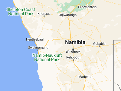 Map showing location of Otjimbingwe (-22.35, 16.13333)