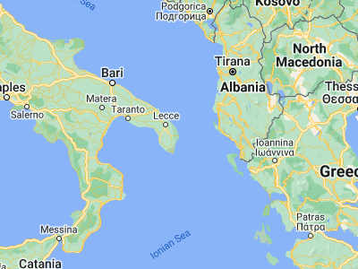 Map showing location of Otranto (40.14782, 18.48593)