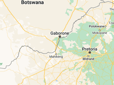 Map showing location of Otse (-25.01667, 25.73333)