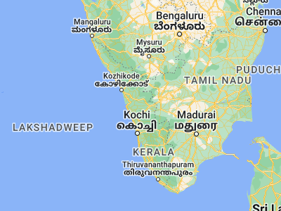 Map showing location of Ottappālam (10.76667, 76.38333)