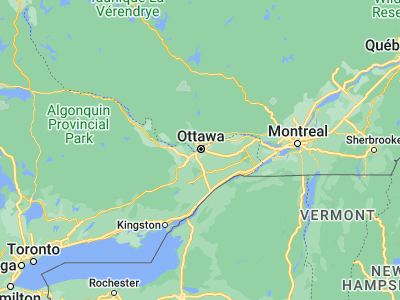 Map showing location of Ottawa (45.41117, -75.69812)