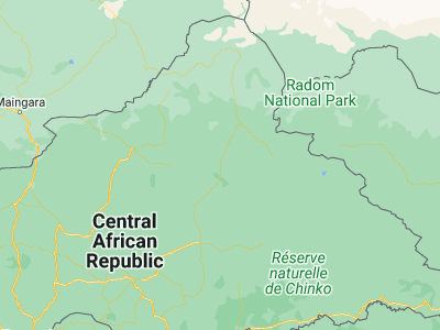 Map showing location of Ouadda (8.07771, 22.40075)