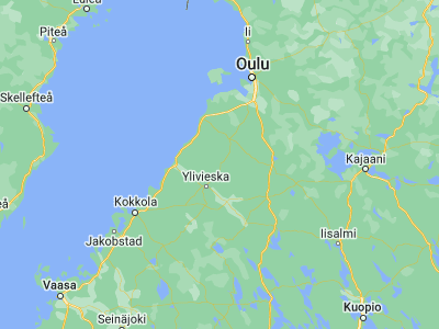 Map showing location of Oulainen (64.26667, 24.8)