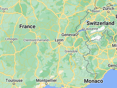 Map showing location of Oullins (45.71774, 4.80382)