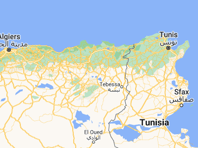 Map showing location of Oum el Bouaghi (35.87541, 7.11353)