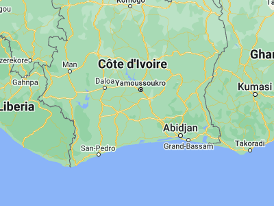 Map showing location of Oumé (6.38309, -5.41759)