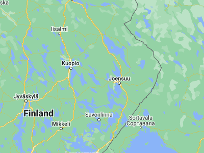 Map showing location of Outokumpu (62.72685, 29.01592)