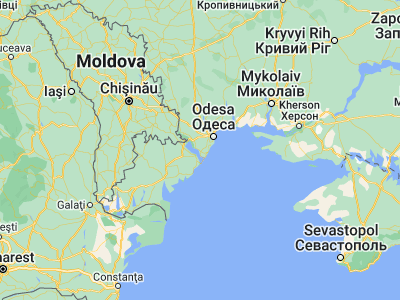 Map showing location of Ovidiopol’ (46.24998, 30.44127)