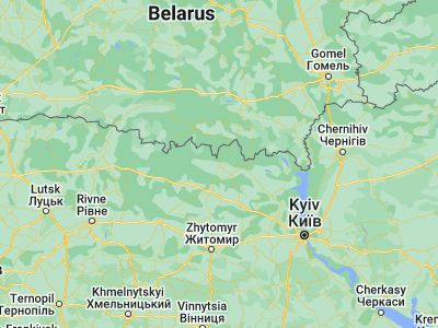 Map showing location of Ovruch (51.3246, 28.80351)
